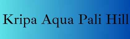 Kripa Aqua Pali Hill Logo